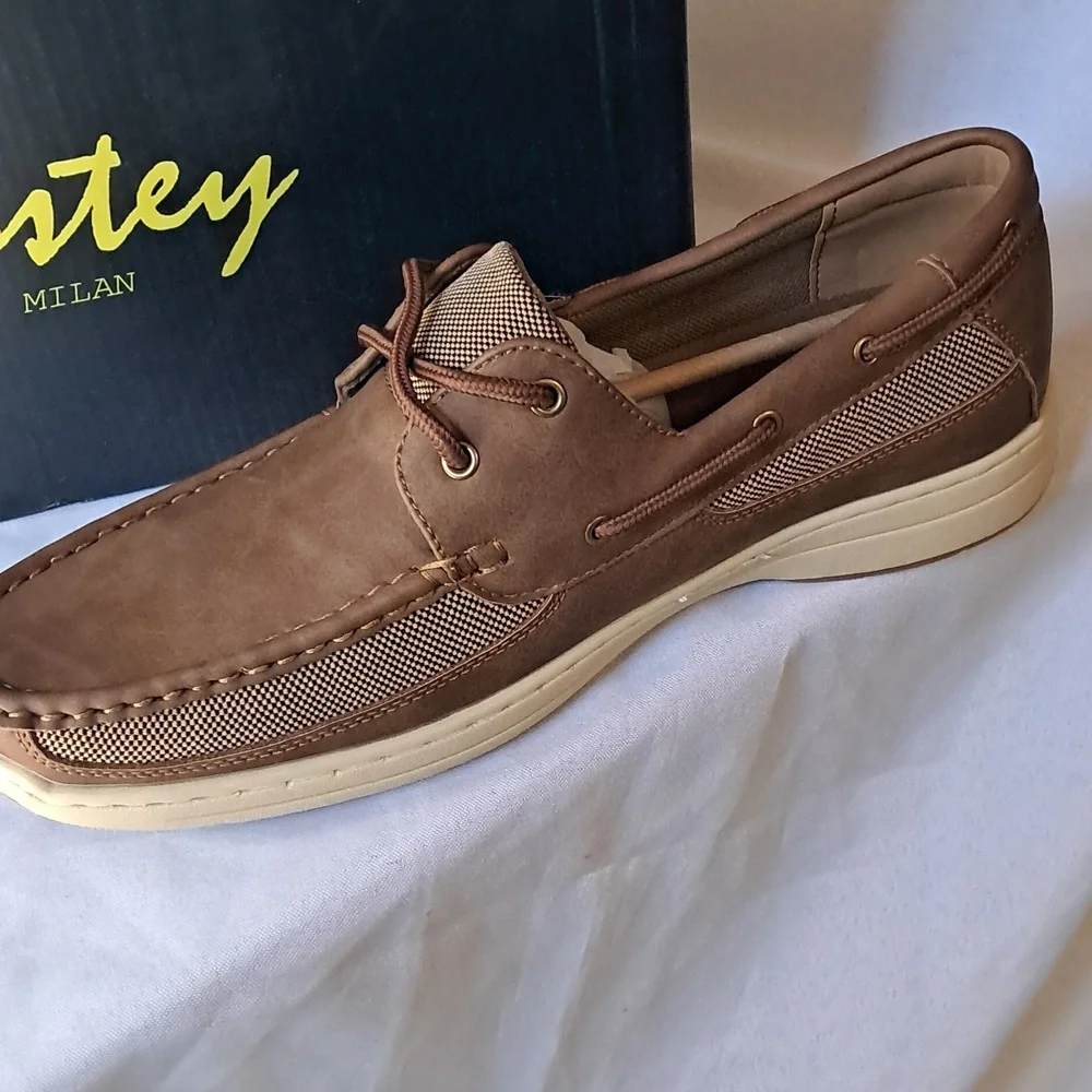 NWT Vostey Men's Boat Shoes Slip On Stylish Casual Loafers Sz 10.5